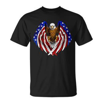 American Flag Eagle Tshirt V2 Unisex T-Shirt - Monsterry DE