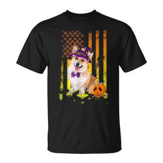 American Witch Corgi Halloween T-shirt - Thegiftio UK