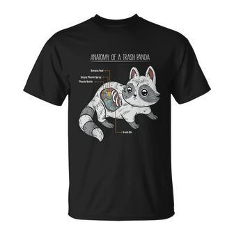 Anatomy Of A Trash Panda Live Fast Eat Trash Kawaii Raccoon T-shirt - Thegiftio UK