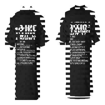 Anime Merch Ten Things I Want In Life Anime T-shirt - Thegiftio
