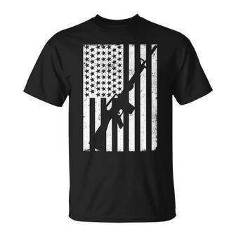 Ar-15 Gun Vintage American Flag Tshirt Unisex T-Shirt - Monsterry CA