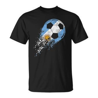 Argentina Soccer Argentinian Flag Pride Soccer Player Unisex T-Shirt | Mazezy