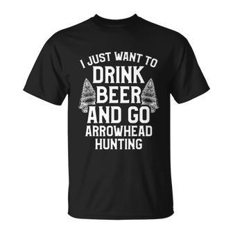 Arrowhead Hunting Collector Beer Artifacts Hunter Cute Gift Unisex T-Shirt - Monsterry DE