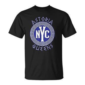 Astoria Queens Nyc Circle With Greek Style Text V2 Men Women T-shirt Graphic Print Casual Unisex Tee - Thegiftio UK