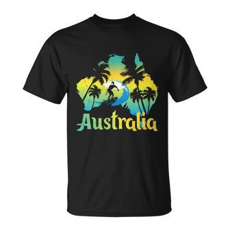 Australia Surfing Summer Vacation Surf Unisex T-Shirt - Monsterry