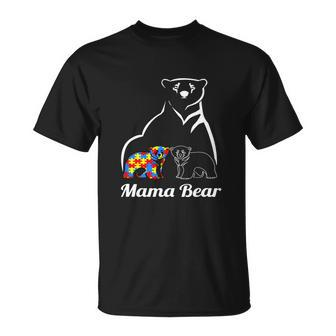  Autism Awareness Mama Bear Unisex T-Shirt - Monsterry