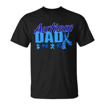 Autism Dad Awareness Ribbon Tshirt Unisex T-Shirt - Monsterry UK