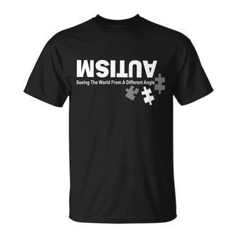 Autism Seeing The World From A Different Angle V2 Unisex T-Shirt - Monsterry AU