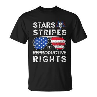 Aviator Us Flag Sunglasses Stars Stripes Reproductive Rights T-shirt - Thegiftio UK