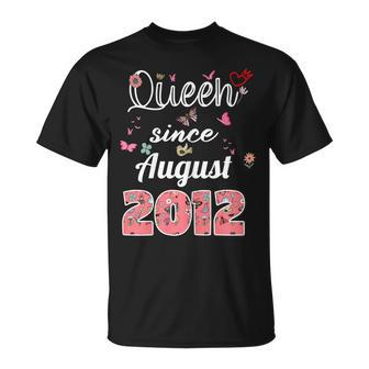 Awesome Since August 2012 Flowers 2012 August Birthday T-shirt - Thegiftio UK