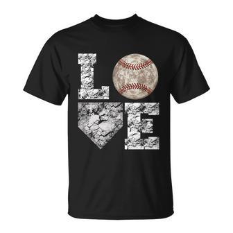 Baseball Distressed Ball Cute Mom Love Gift Unisex T-Shirt - Monsterry UK