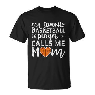Basketball Mom My Favorite Basketball Player Calls Me Mom T-Shirt - Thegiftio UK