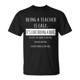 Being A Teacher Is Like Riding A Bike Unisex T-Shirt - Monsterry AU