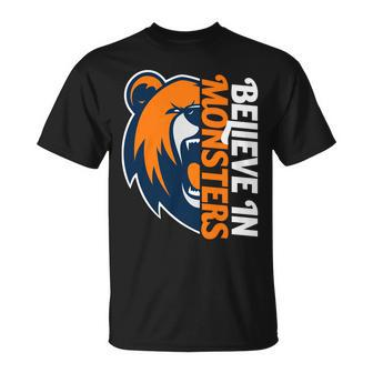 Believe In Monsters Chicago Football Unisex T-Shirt - Monsterry AU
