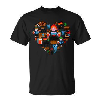 Berlin Oktoberfest Heart Tshirt Unisex T-Shirt - Monsterry