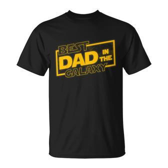 Best Dad In The Galaxy Movie Parody Logo Tshirt Unisex T-Shirt - Monsterry DE