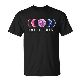 Bi Pride Not A Phase Bisexual Pride Moon Lgbt V2 Unisex T-Shirt - Monsterry