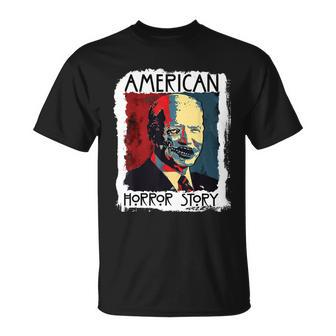 Biden Horror American Zombie Story Halloween Retro Vintage T-Shirt - Thegiftio UK