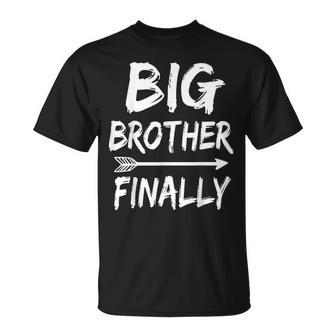 Big Brother Finally Novelty For Boys & Older Brothers T-shirt - Thegiftio UK