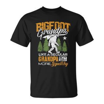 Bigfoot Grandpa Grandfather Sasquatch Yeti Camping Unisex T-Shirt - Monsterry DE