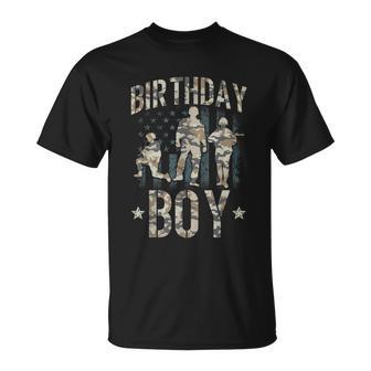 Birthday Army Party Army Decorations Boys Birthday Party V2 T-Shirt - Thegiftio