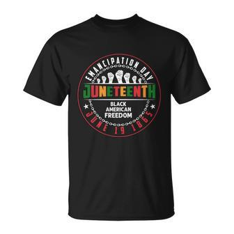 Black American Freedom Juneteenth Graphics Plus Size Shirts For Men Women Family Unisex T-Shirt - Monsterry DE