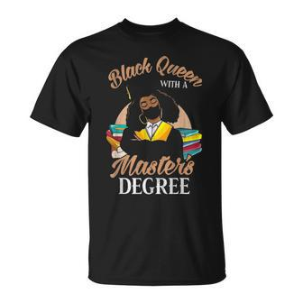 Black Queen With A Masters Degree Graduation Class Of 2021 T-shirt - Thegiftio UK
