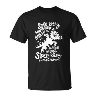 Black Soft Kitty Funny Unisex T-Shirt - Monsterry