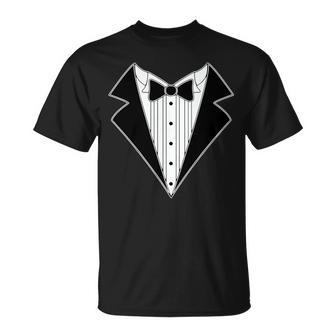 Black Tux Tuxedo Unisex T-Shirt - Monsterry DE