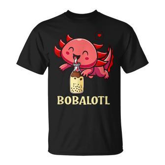 Bobalotl Axolotl Boba Tea Bubble Milk Anime Lover Girls Boys T-shirt - Thegiftio UK