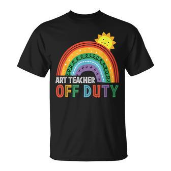 Boho Rainbow Art Teacher Off Duty Last Day Of School T-shirt - Thegiftio UK