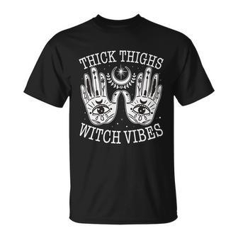 Boho Thick Thighs Witch Vibes Unisex T-Shirt - Monsterry CA
