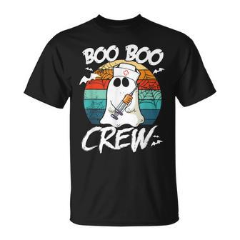 Boo Boo Crew Nurse Funny Ghost Women Halloween Nurse V2 Unisex T-Shirt - Seseable