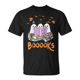 Boo Read Books Library Booooks Ghost Halloween T-shirt - Thegiftio UK