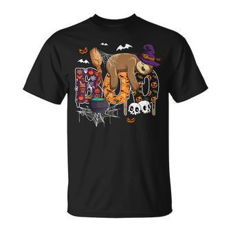 Boo Sloth Witch Hat Halloween Costume Boys T-shirt - Thegiftio UK