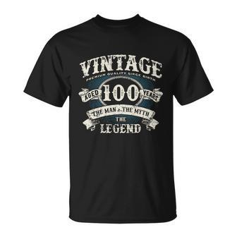 Born In 1922 Vintage Classic Dude 100Th Years Old Birthday T-shirt - Thegiftio UK