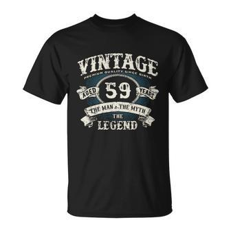 Born In 1963 Vintage Classic Dude 59Rd Years Old Birthday T-shirt - Thegiftio UK