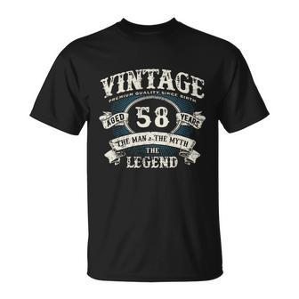 Born In 1964 Vintage Classic Dude 58Th Years Old Birthday T-Shirt - Thegiftio UK