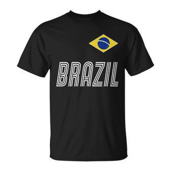 Brazil Soccer Team Jersey Flag Unisex T-Shirt - Monsterry DE