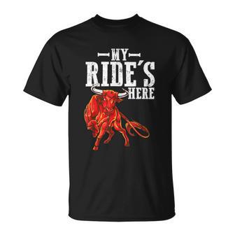 Bull Riding Pbr Rodeo Bull Riders For Western Ranch Cowboys Unisex T-Shirt - Monsterry UK