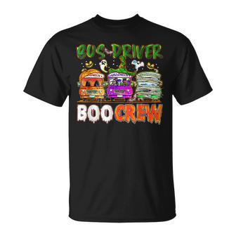 Bus Driver Boo Crew School Bus Driver Life Halloween Unisex T-Shirt - Seseable