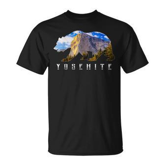 California Bear With Yosemite National Park Image Souvenir Unisex T-Shirt - Seseable