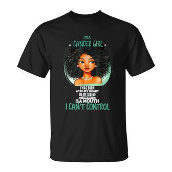 Cancer Zodiac Sign Shirts For Afro American Girls And Womenn T-shirt - Thegiftio UK