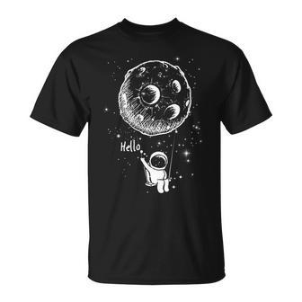 Cartoon Astronaut Moon Swing Tshirt Unisex T-Shirt - Monsterry CA