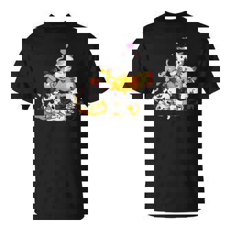 Cat Cute Kitty Pile Cats Anime Kawaii Neko Girls T-shirt - Thegiftio
