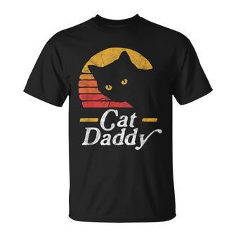 Cat Daddy Vintage Eighties Style Cat Retro Distressed T-Shirt - Thegiftio UK