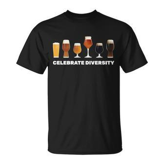 Celebrate Diversity Beer Funny Tshirt Unisex T-Shirt - Monsterry