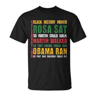 Celebrating Black History Month Rosa Martin Obama Unisex T-Shirt - Monsterry DE