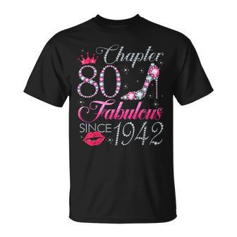 Chapter 80 Fabulous Since 1942 80Th Birthday T-shirt - Thegiftio UK