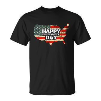 Cheerful Happy Independence Day Artwork Gift Happy 4Th Of July Gift Unisex T-Shirt - Monsterry DE